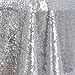 SciencePurchase 60x102-Inch Silver Rectangle Tablecloth for Wedding Party Cake Dessert Events Table Linens