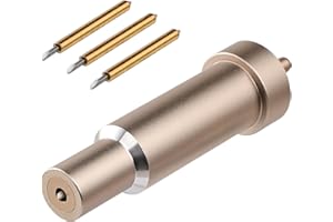 GIFTGORDE Premium Fine Point Blades + Housing Works Perfectly for Maker 3/Maker/Explore 3/Air 2/Air/One, Gold, to Cuts Glitter Vinyl/Cardst/Faux Leather/Adhesive FOI/Vellum/Heat Transfer Vinyl, 3 Blades