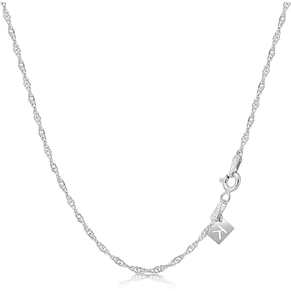 BEEZZY BEEDZ 925 Sterling Silver Singapore Chain. Made in Italy