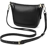MFFOR Genuine Leather Small Crossbody Bags for Women, Phone Purse Shoulder Handbags, Satchel Bag with Adjustable Strap
