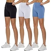 3 Pack High Waisted Biker Shorts for Women – 3"/ 5"/ 8" Black Workout Yoga Compression Novelty Shorts for Running