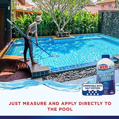 HTH 67024 Metal & Stain Defense Swimming Pool Clarifier, 1 qt, Assorted