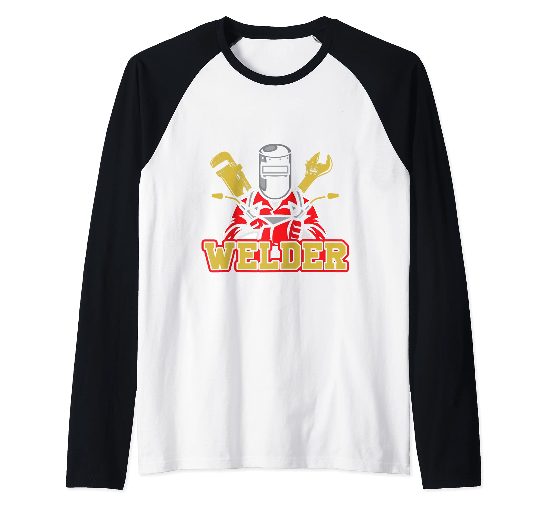 Welder Engineer Tools Fabrication Engineering Welding Raglan Baseball Tee