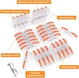 flintronic 34Pcs Wire Connectors 2 Pin Peel-free Push-Type Quick Splice 18-22AWG view 2