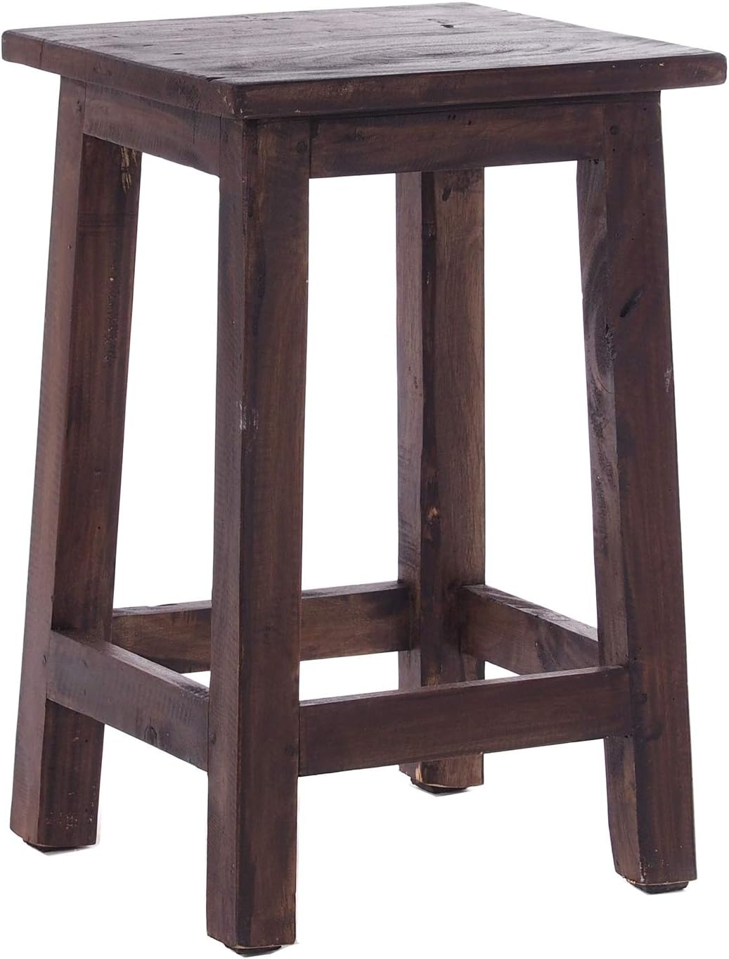 WOMO-DESIGN Zitkruk Rood, 38x36 Cm, Gemaakt Van Stoffen Bekleding Met Houten Poten