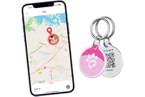 HeyBuddy® QR Code Smart Pet Tags for Dogs & Cats - Personalized Pet Tag Stores Multiple Informations, includes Scannable GPS Coordinates, Real-Time Notifications, Health Documents & Community Alerts