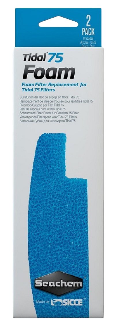 Seachem Foam Filter Sponge - Foam Tidal 75 Filter 2 Pack