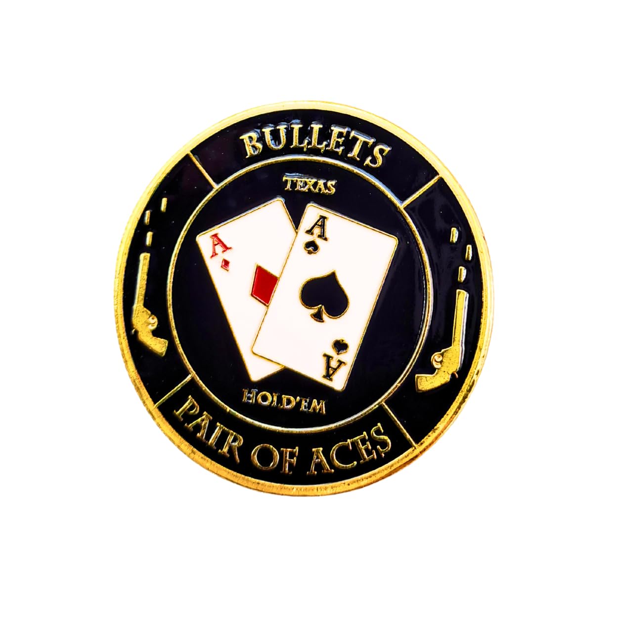 Poker Card-Guard - Bullets (Black Pistols)