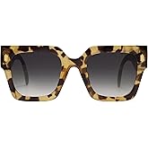 SOJOS Vintage Oversized Square Sunglasses for Women,Retro Womens Luxury Big Large Sun Glasses UV400 SJ2194