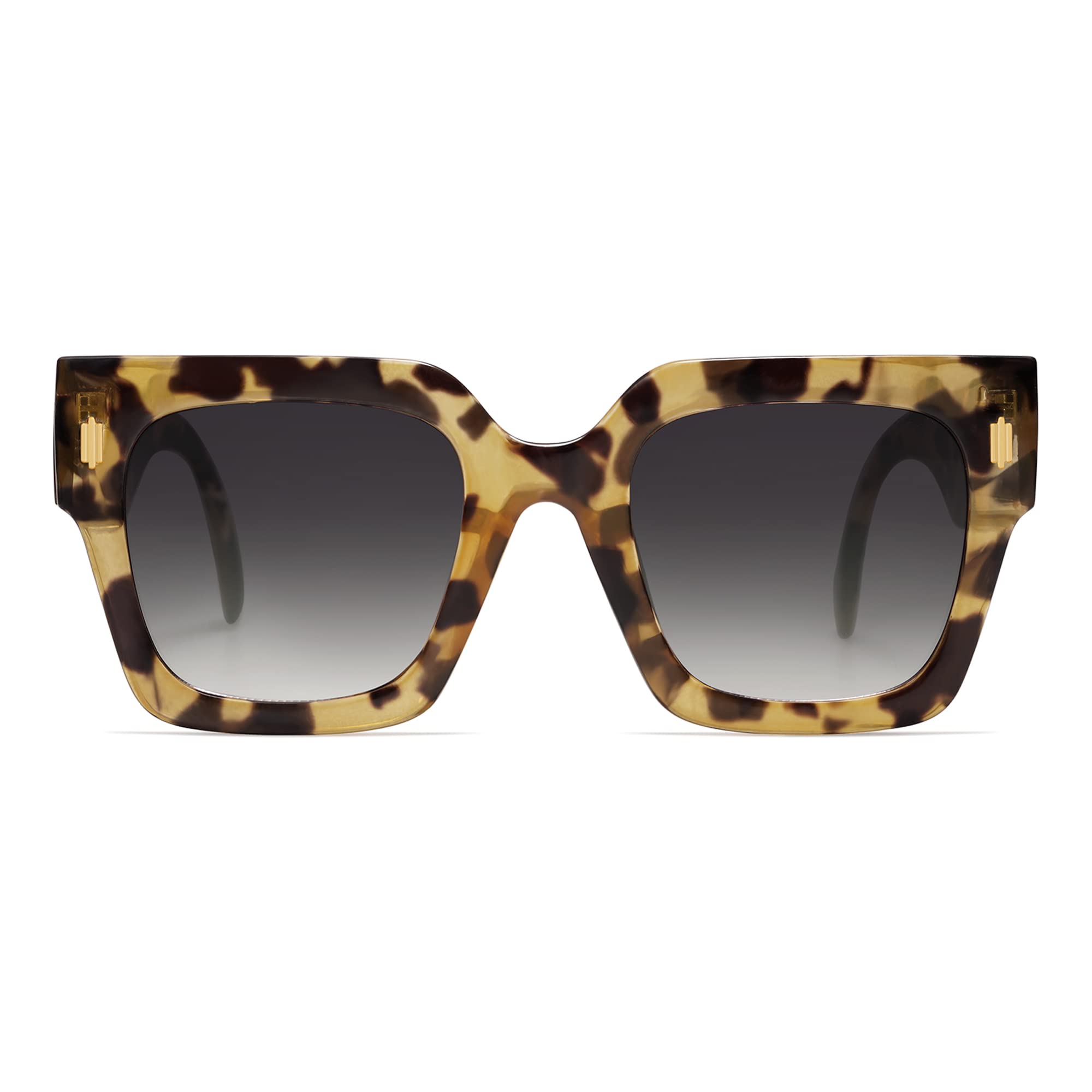 Photo 1 of SOJOS Vintage Oversized Square Sunglasses for Women,Retro Womens Luxury Big Large Sun Glasses UV400 SJ2194 Yellow Leopard