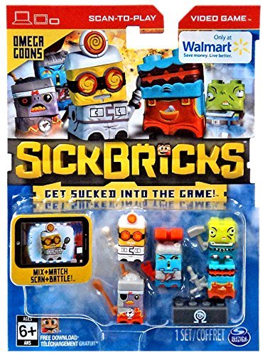 Sick Bricks Spin Docter, Omega Blaster, Magna Minion, Sludge Hammer & Pyro Techie Minifigure 5-Pack