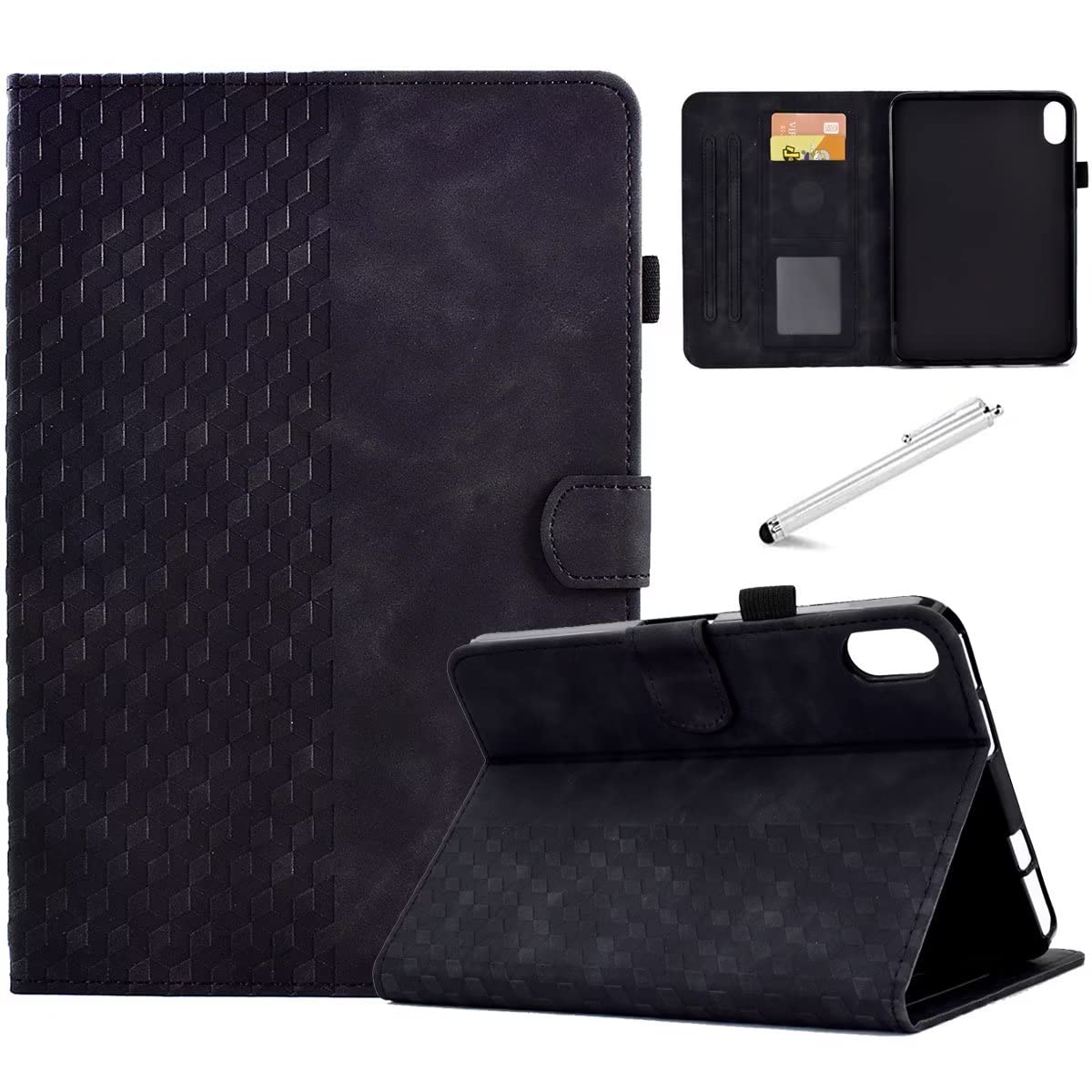 Fancity for iPad (A16) 11th Generation 11 Inch 2025, iPad 10th Generation 10.9 inch 2022, Suede Leather Case with Kickstand Pencil Holder, Magnectic Cover with Smart Auto Wake/Sleep, Black — image 1