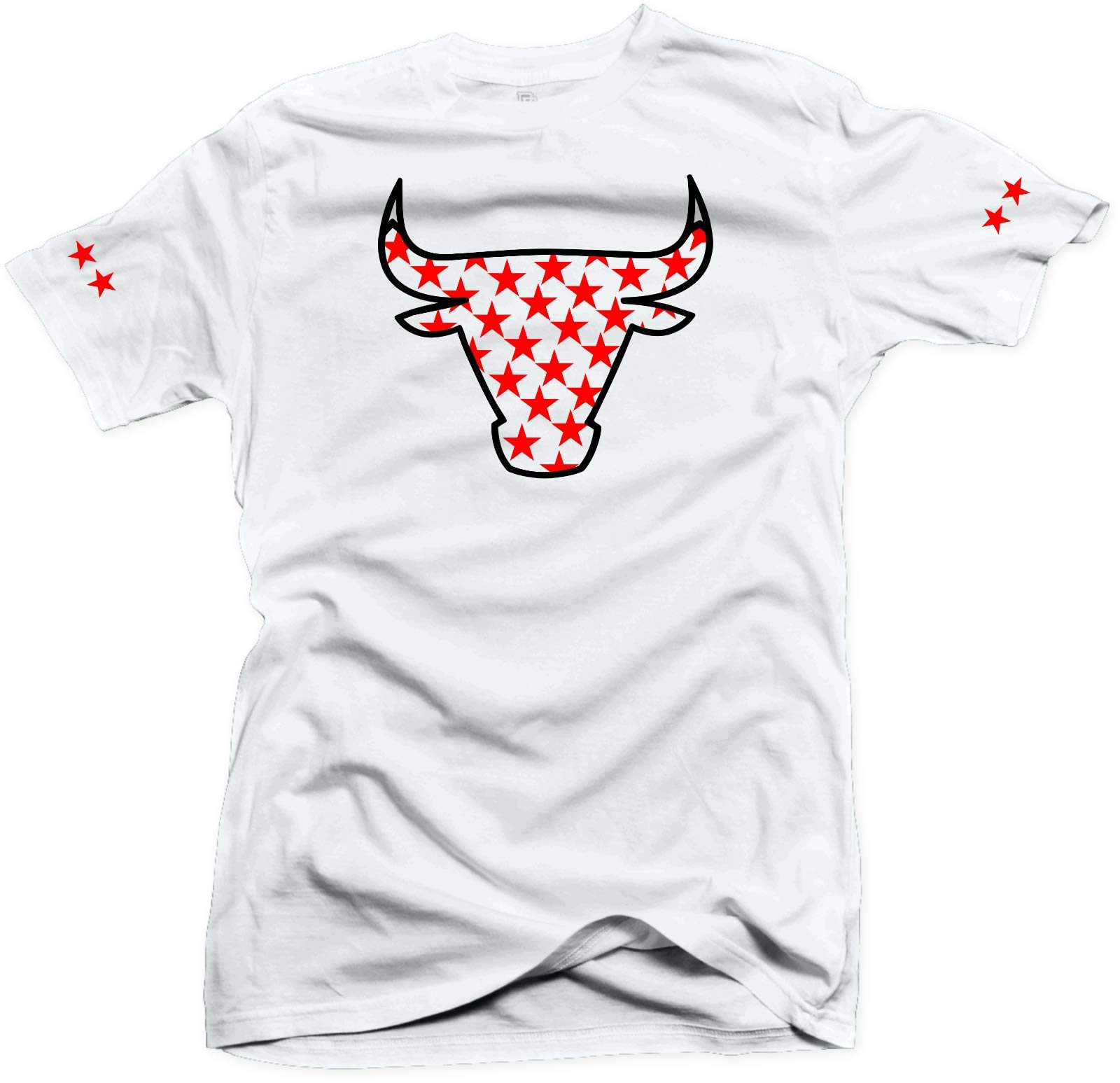 Jordan Retro 6 Carmine Match Tees - Bull Star White