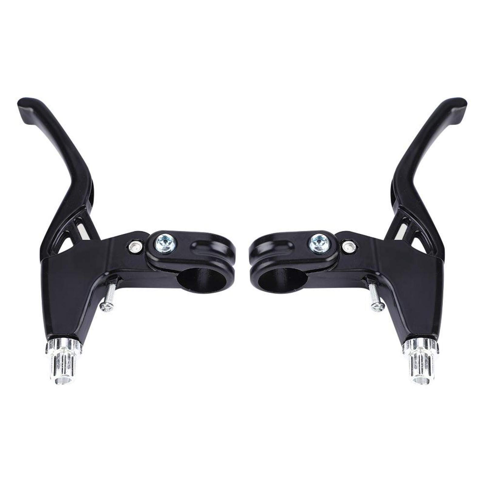 Bicycle Brake Handle 2.2cm Diameter One Pair Aluminum Alloy Brake Lever Apply for Most Bicycle Road Bike (Black)