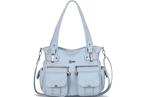 KL928 Purses and Handbags for Women Large Hobo Shoulder Bags Soft PU Leather Multi-Pocket Tote Bag