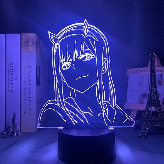 lampara de ilusion 3d luz nocturna led anime zero two children baby girls decoracion del dormitorio manga gift darling in the franxx best birthday