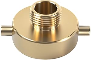 SpringSpray 1-1/2" NST (NH) Female x 3/4" GHT Male Brass Fire Hydrant Adapter with Pin Lug Fire Equipment Brass Hydrant to Garden Hose Adapter