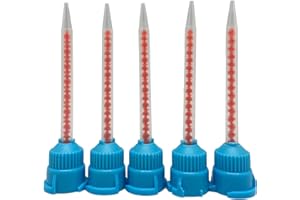 100 Pcs Dental Impression Mixing Tips 6.5mm Blue/Orange by Vastmed | Mixing Tips for Dental Temporary Crowns & Bridge Material Mix