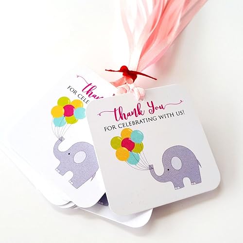 Amazon Com Pink Thank You For Celebrating With Us Elephant Favor