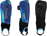 Mitre Aircell Ankle Protection Shin Pads Black/Blue/Yellow XS
