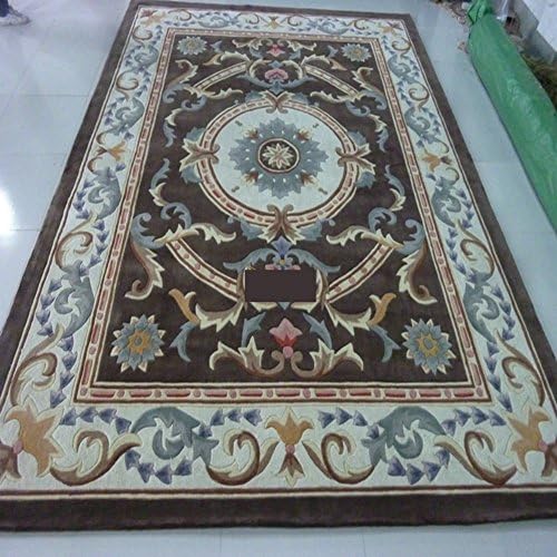 Handmade wool carpets/[Living room wool carpet]/Coffee table sofa console window carpet-B 120x170cm(47x67inch)