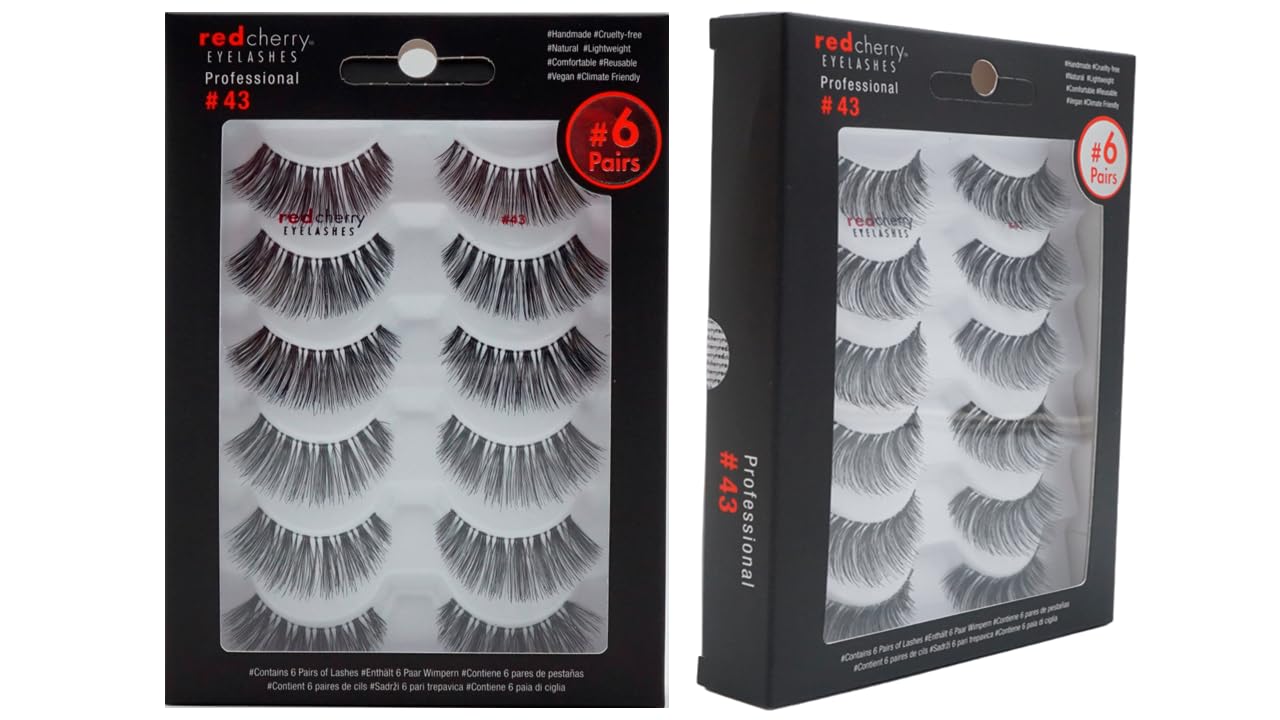 Red Cherry #43 False Eyelashes (Pack of 12 Pairs)