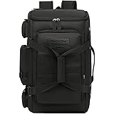 Large Travel Duffle Bags Backpack for Men Women, 50L Sports Gym Bag with Wet Pocket, Waterproof Travel Bag Carry On Backpack Weekender Overnight Backpack for Workout, Fitness, Outdoor, Business Black