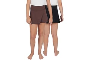 Yogalicious Girls 2 Pack Lux Florence Fold Over Waistband Skort