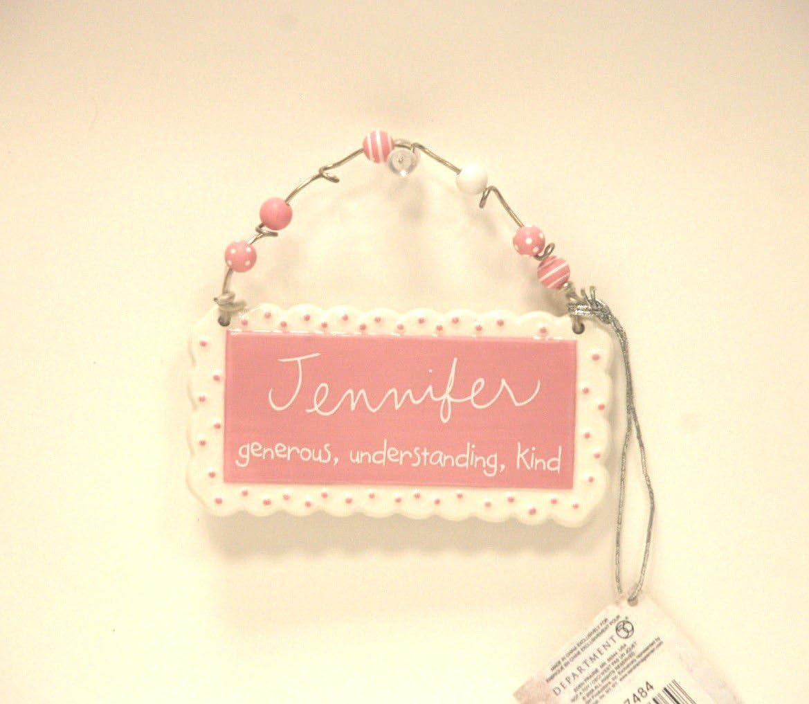 Amazon Com Department 56 Jennifer Name Ceramic Home Kitchen