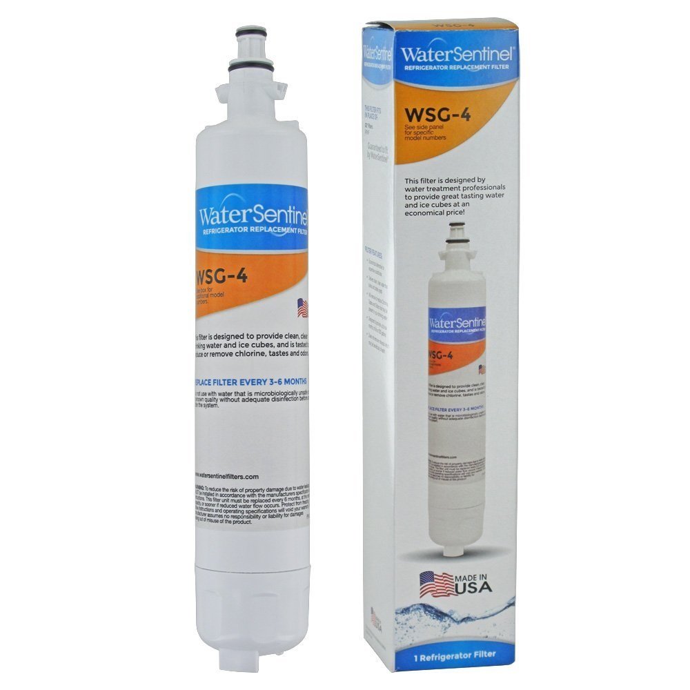 Photo 1 of WaterSentinel WSG-4 Refrigerator Water Filter Replacement for Drinking Water Filtration, Fits GE RPWF, Carbon Block Filter, Chlorine & Odor Reduction, Fresh Drinking Water Filter
