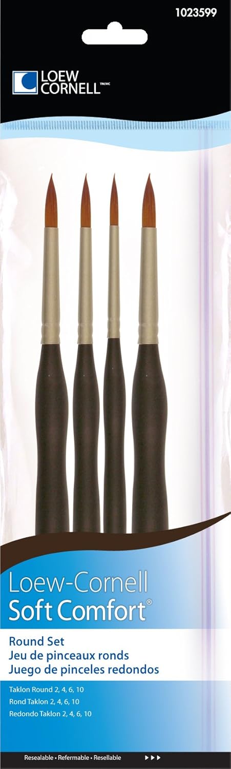 Loew Cornell Soft Comfort Brush Set 4 Pkg Other Multicoloured