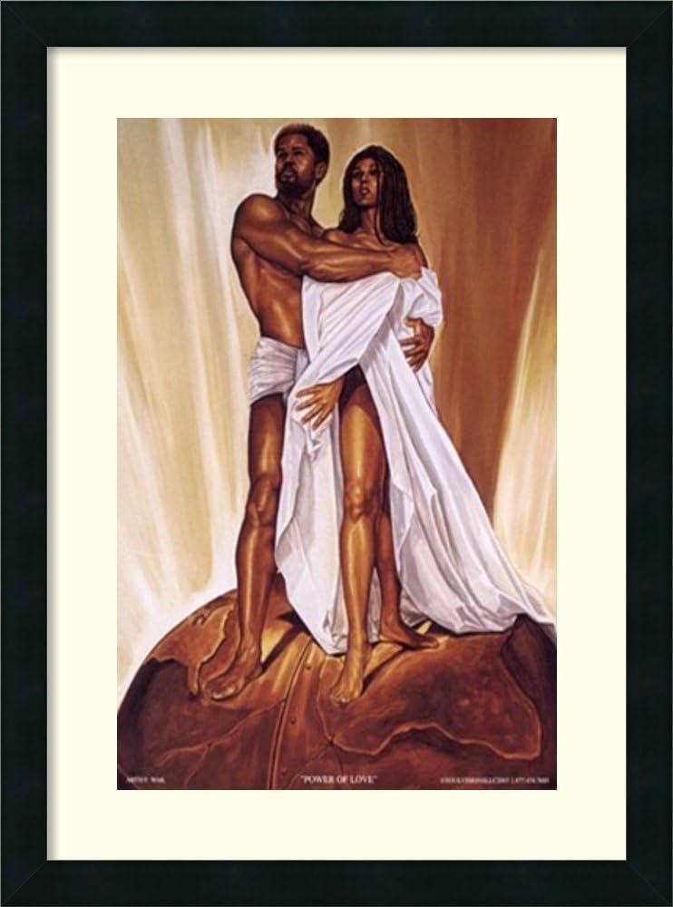 Framed Art Print, 'Power of Love' by Wak - Kevin A. Williams: Outer Size 18 x 24"