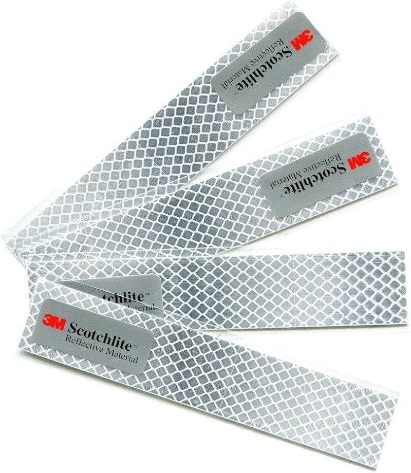 Salzmann Diamond Grade Hi-Vis Reflective Stickers Pack 4 3x15 cm