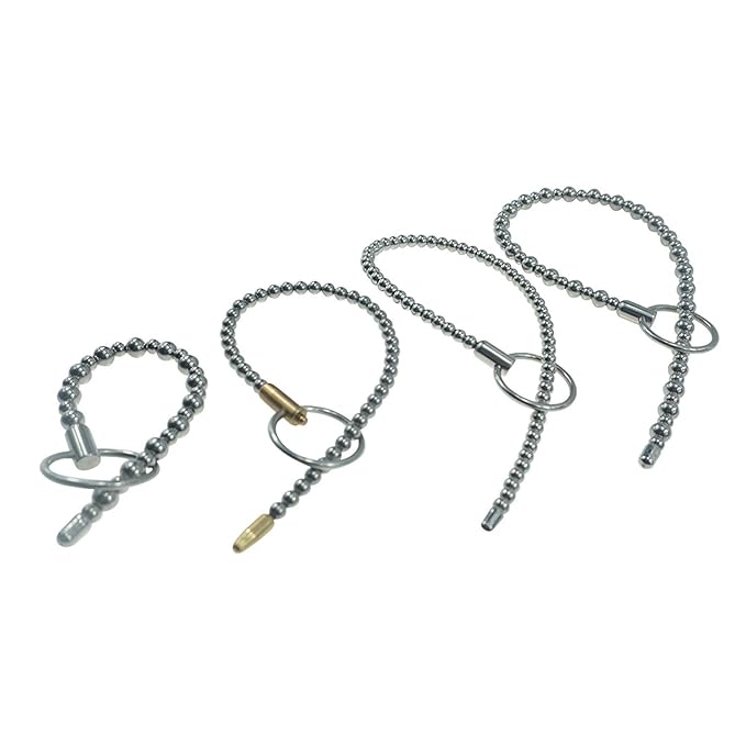 Amazon.com: 4 tamaño para elegir Acero inoxidable Enchufe del pene Granos masculinos Sonido uretral Catéter clítoris masajeador dilatador estimulador Nuevo ...
