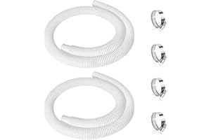 PICATU 2 Pcs 1.25" Pool Hose, 59" Long Accessory Pool Pump Replacement Hoses, Compatible with All Above Ground Pool Filter Pumps that Use 1 1/4 Diameter Hoses