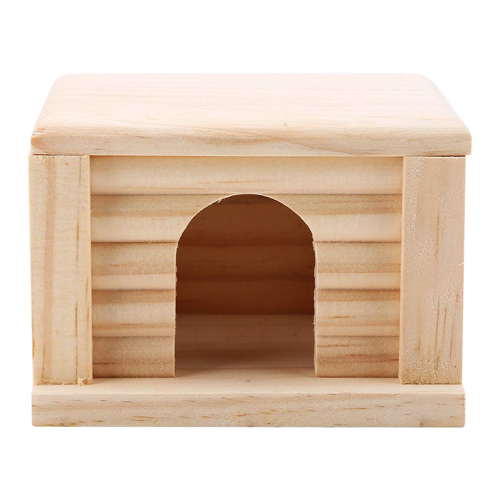 Removable Top Wooden Roof, Bright and Ventilated Flat Hamster House Moisture Proof Good Thermal Insulation Effect for Hamsters for Home