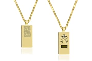 FancyMouse Breathing Necklace for Anxiety Stress Relief, Quit Smoking Tools Breathlace Necklace, Stop Smoking Aids Breathing Necklace, Fum Vaporless Inhaler Meditation Tools Necklace Gold