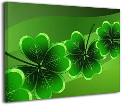 Amazon Zetena アートパネル 花柄 クローバー 絵画 壁掛け アート ポスター アートフレーム インテリア 絵 キャンバス絵画 壁アート 木製スター 部屋飾り 壁絵 モダン インテリアアート 新築お祝い 贈り物 木枠付きの完成品 30 40cm アートフレーム ポスター