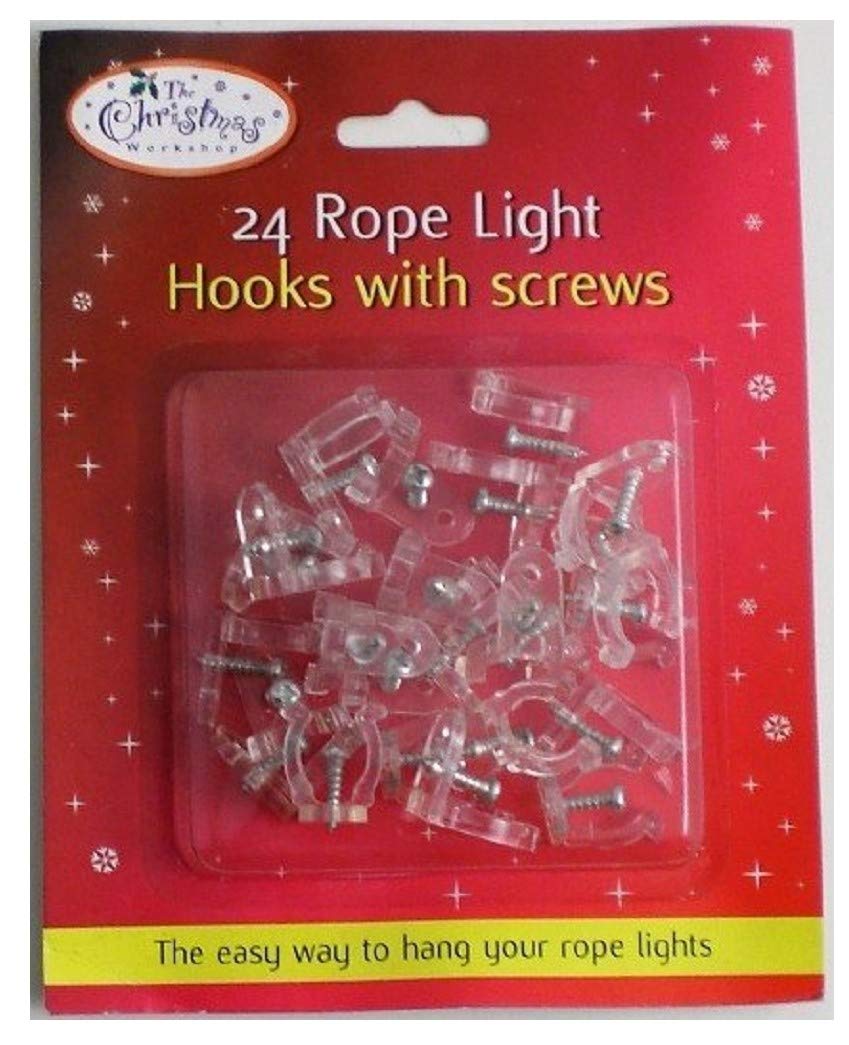 24 rope light hooks with screws C24