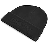 DKNY Womens Embossed City Logo Beanie