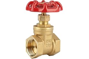 ACOGEDOR DN20 Brass Gate Valve, G3/4 Inch Straight Through Rotary Sluice Valve 232PSI for Water, Oil, Gas, Steam