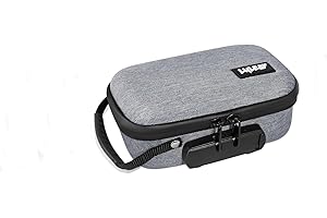 LYLEAF Smell Proof Bag Containers with Lock, Small Stash Box, Portable Hard Body Case (7Inch Grey)