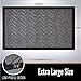 GORILLA GRIP 100% Waterproof All-Season WeatherMax Doormat, 23x35, Durable Natural Rubber, Stain and Fade Resistant, Low Profile, Indoor Outdoor Doormats, Easy Clean Patio Entrance Mat, Steel Chevron