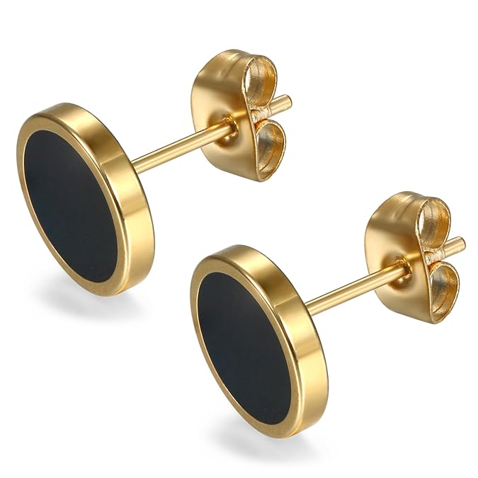 Flongo Ohrstecker Knopf, 3~14mm Edelstahl Ohrstecker Gestüt Stecker Ohrringe Ohrhänger Tunnel Illusion verjüngt Cheater Faux 
