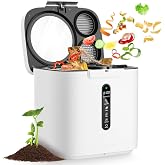 4L Electric Composter with Visable Window, Kitchen Intelligent Compost Bin | Visible Lid, Compact for Daily Use, Auto-Cleaning, Odor Control, One-Touch Produces Dry Pre-Compost, Indoor Compost Machine