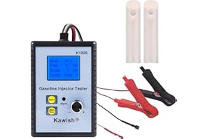 Kawish Fuel Injector Tester and Cleaner, Professional K102S Fuel Injector Tester, Automotive Gasoline Injector Tester DC12V 1~50 Hz Diagnostic Tool