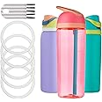 Replacement Rubber Lid Sealing Ring for Owala Water Bottle, 5 Gasket Seal Replacements with Cleaning Brush for Owala FreeSip & Flip Water Bottle, Owala Water Bottle Accessories Parts