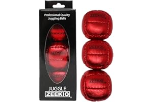 Zeekio Galaxy Juggling Balls - Metallic Series - Premium 12 Panel Genuine Leather Balls - 130g - 67mm - Pack of 3