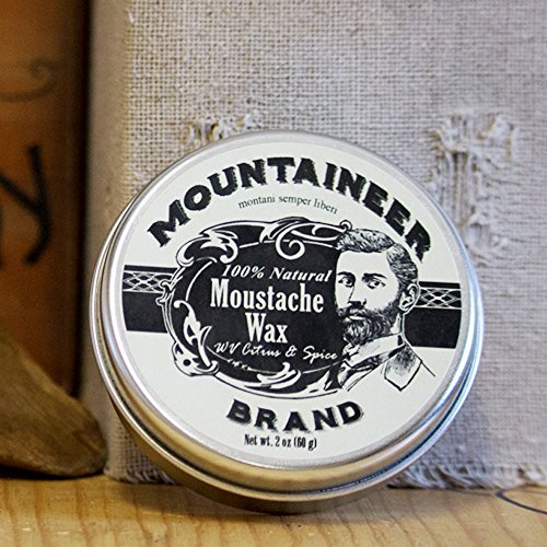 Mustache Wax by Mountaineer Brand - All-Natural, No Residue, Clear and Easy to Use, 2 oz Tin (WV Citrus & Spice)