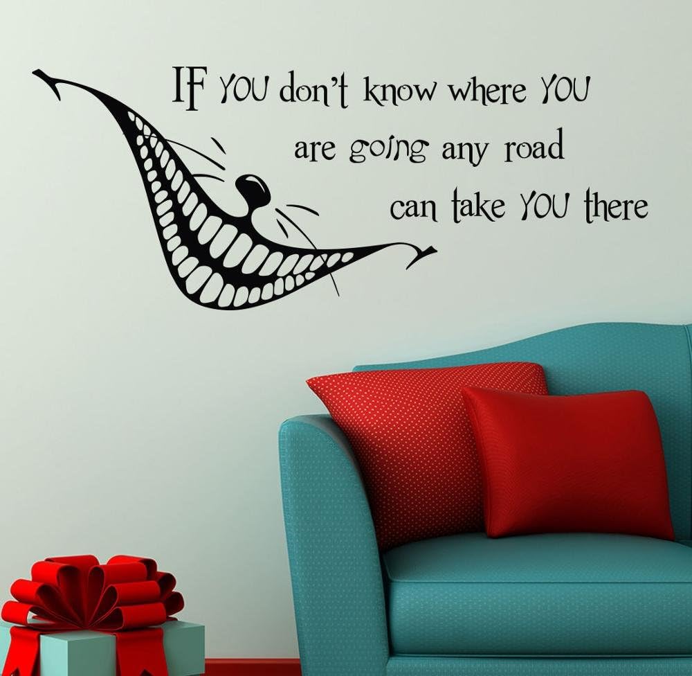 If You Don T Know Where You Are Going Any Road Can Take You There Quote Removable Vinyl Wall Sticker Graphics Saying Decals Design Picture Art Peel Stick Wallpaper Vinyl Wall Decal Applique